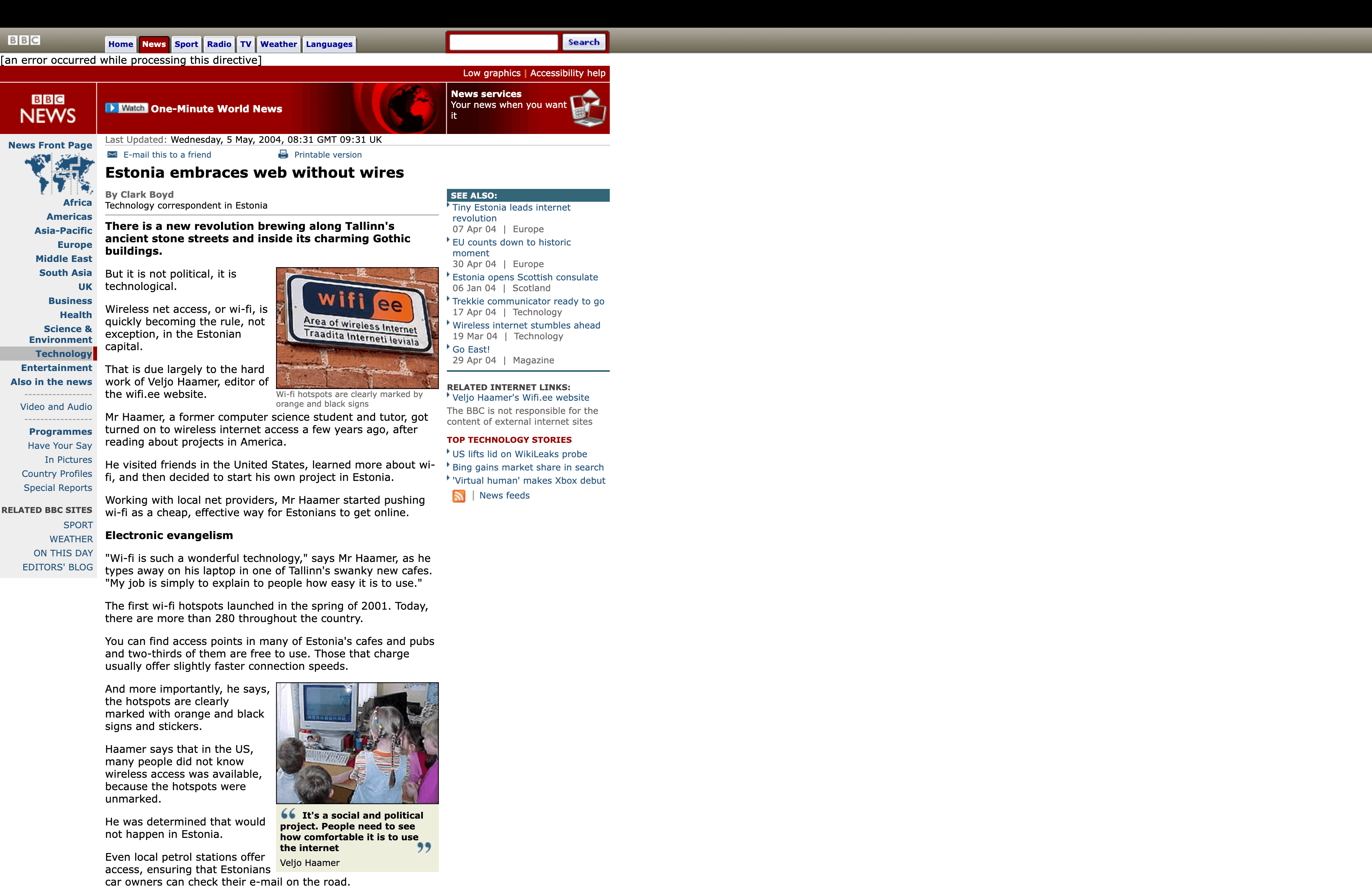 Artikli kuvatõmmis: Estonia Embraces Wi-Fi Wireless Internet Access