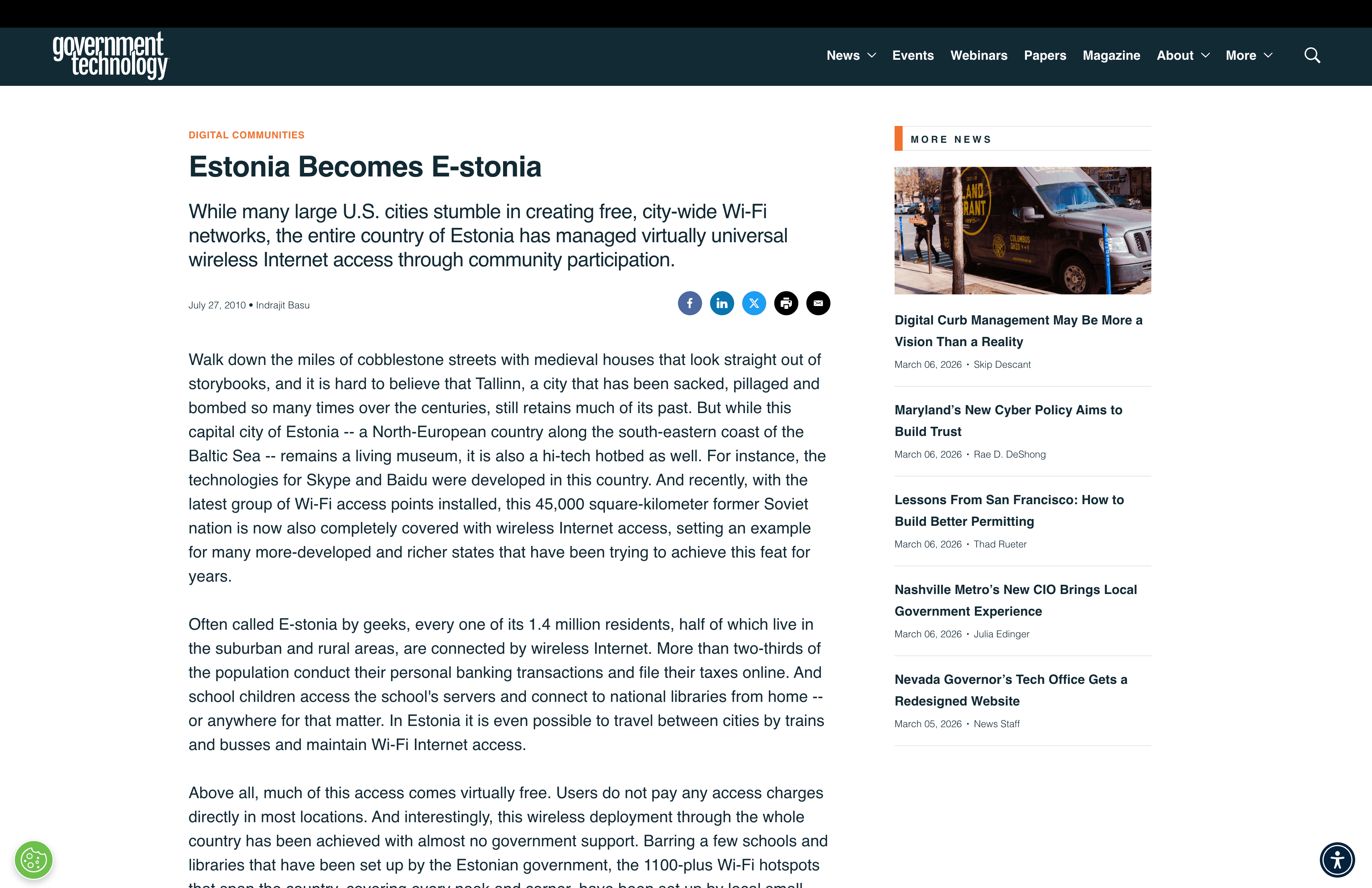 Artikli kuvatõmmis: Estonia Becomes E-stonia