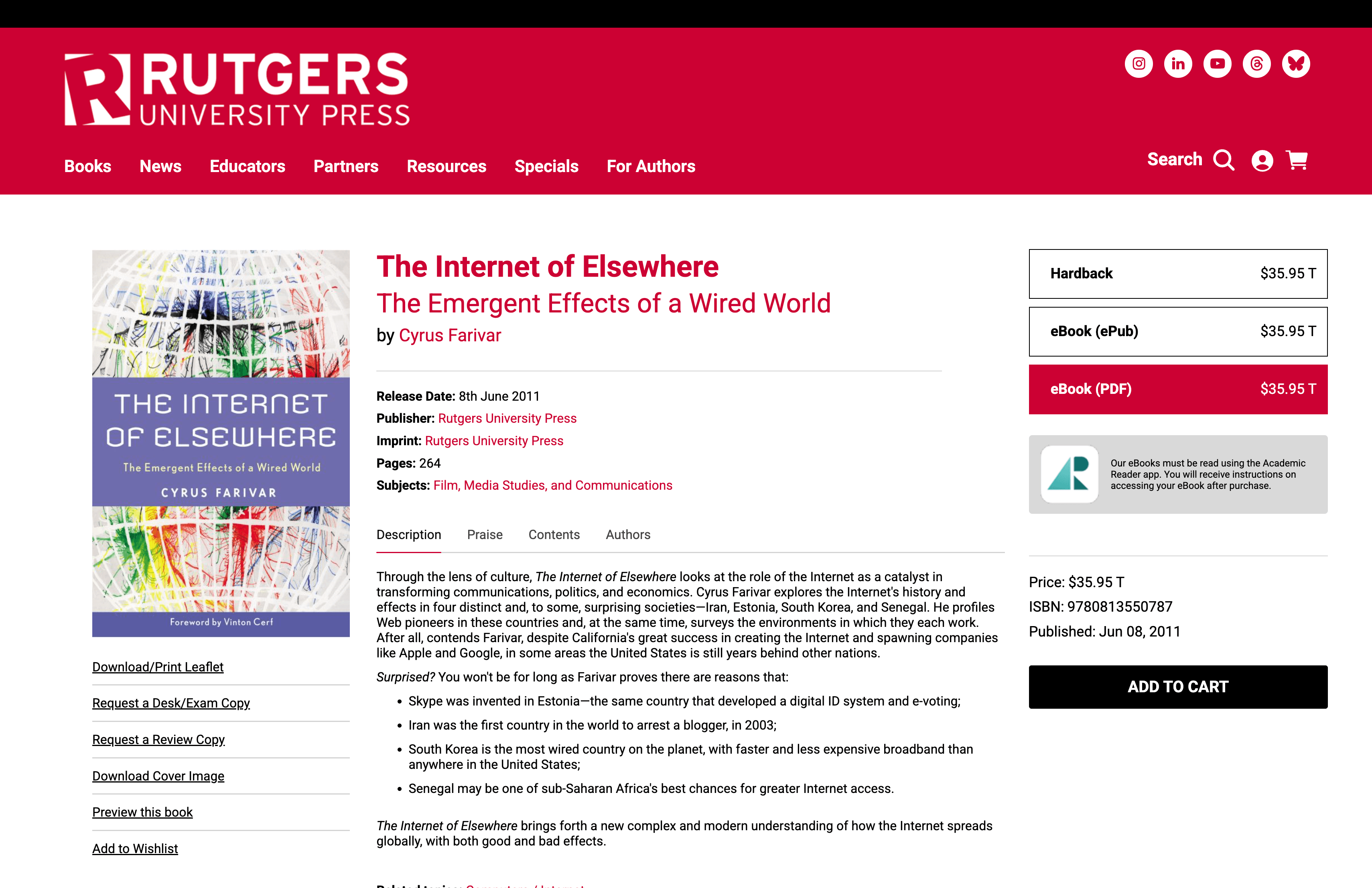 Artikli kuvatõmmis: The Internet of Elsewhere: The Emergent Effects of a Wired World