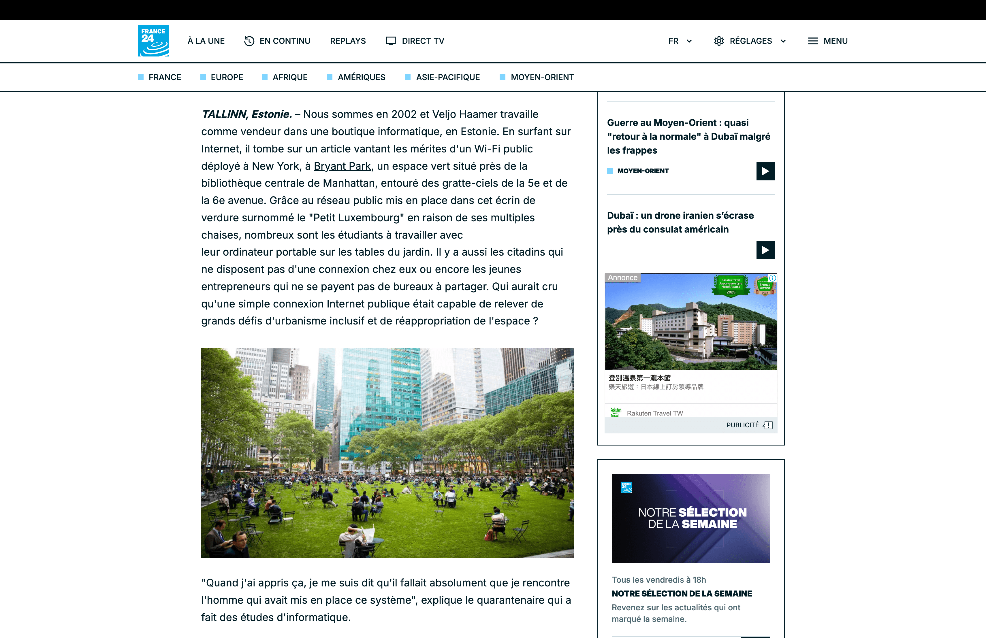 Kuvatõmmis 2: J’ai bu le thé avec Veljo Haamer, l’homme grâce à qui l’Estonie a du wi-fi public gratuit