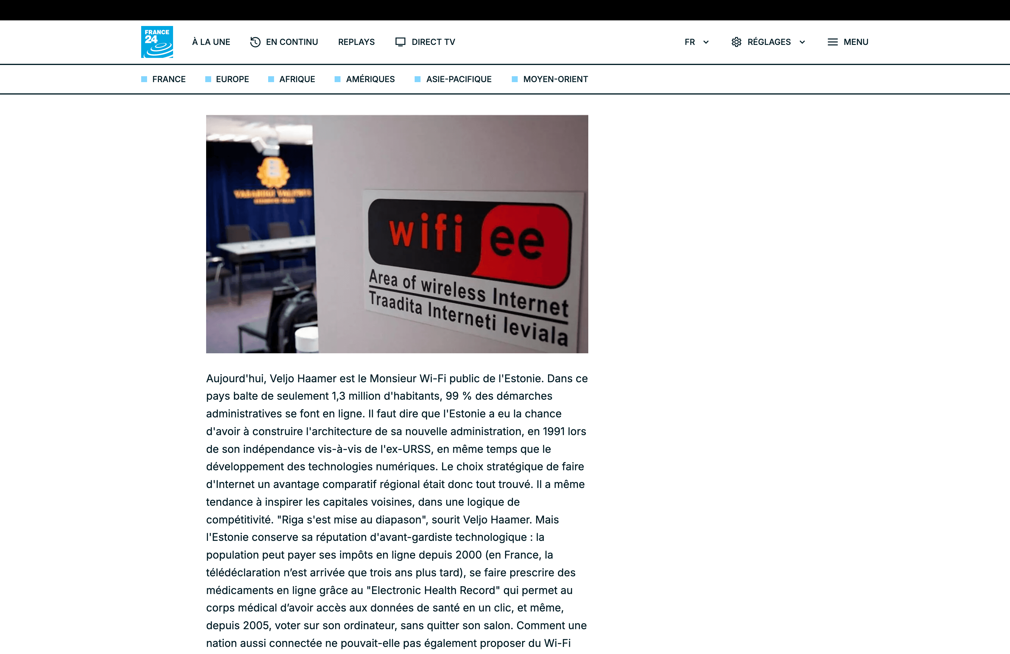 Kuvatõmmis 3: J’ai bu le thé avec Veljo Haamer, l’homme grâce à qui l’Estonie a du wi-fi public gratuit